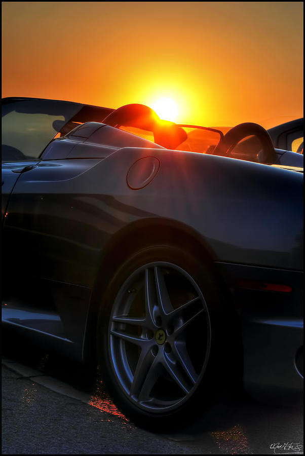 01 Ferrari Sunset Photograph