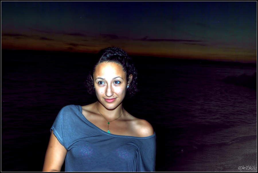 016 A Sunset with Eyes that Smile Soothing Sounds of Waves for Miles PORTRAIT Series Photograph by Michael Frank Jr