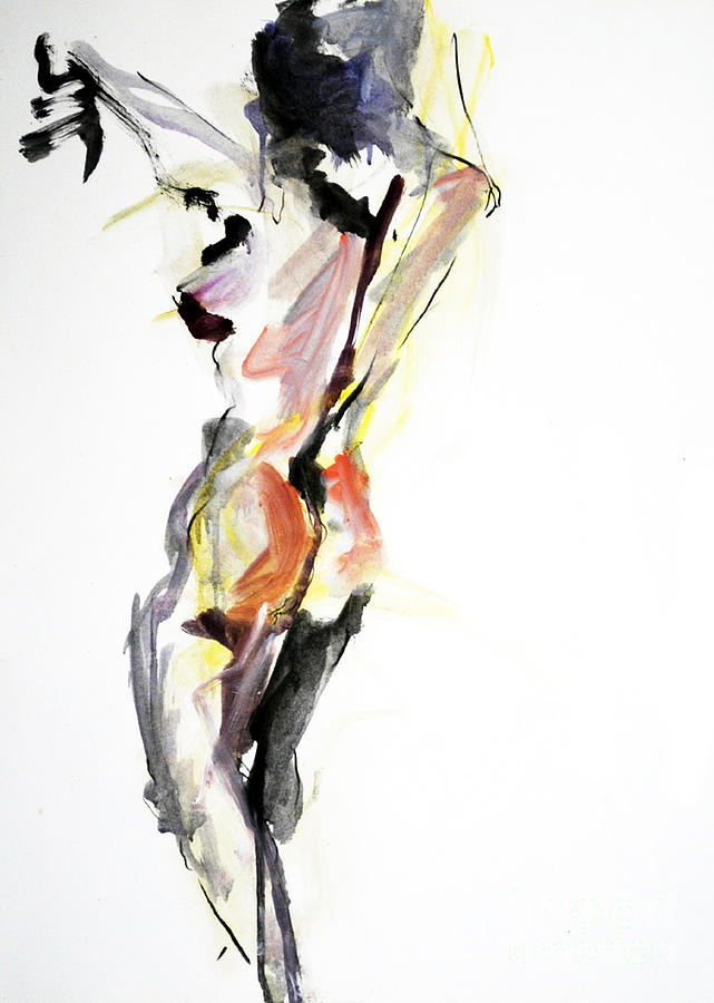 Nude Painting - 04167 giving it Back by AnneKarin Glass