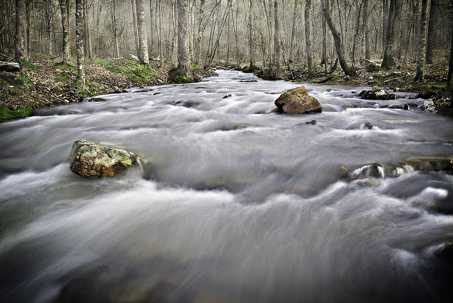 0804-0122 Rolling Creek of the Ozark Mountains Photograph by Randy Forrester