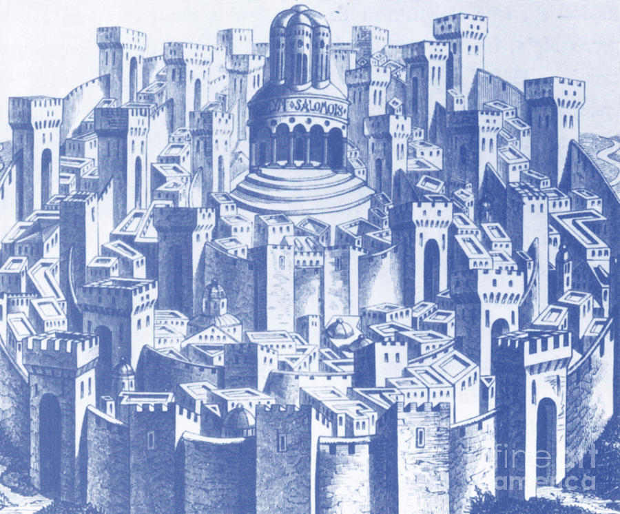 15th Century Woodcut Of Jerusalem Photograph by Photo Researchers