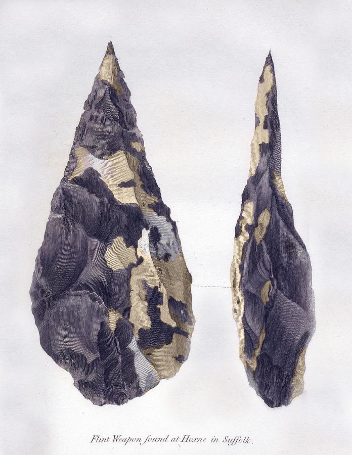 Paleolithic Photograph - 1797 First Handaxe John Frere Of Hoxne 1 by Paul D Stewart