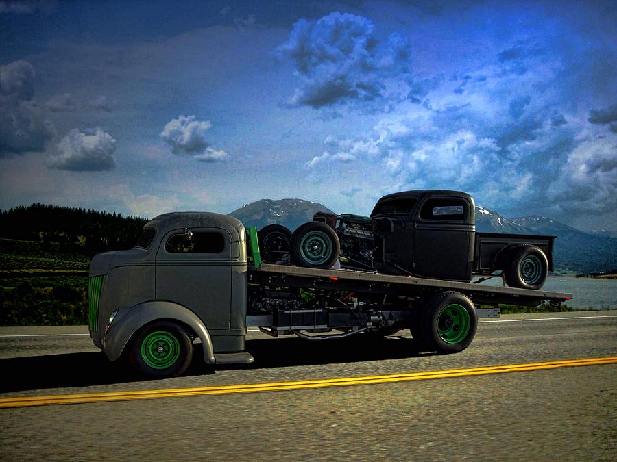 1940 Ford COE Roll Back Tow Truck Photograph by Tim McCullough