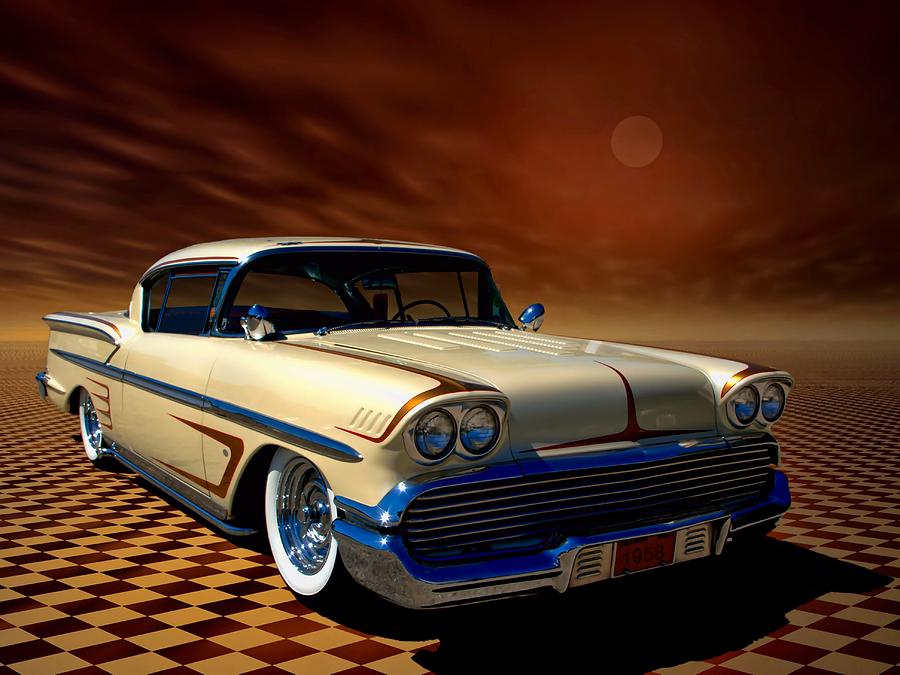 1958 Chevrolet Impala Custom Low Rider Photograph by Tim McCullough