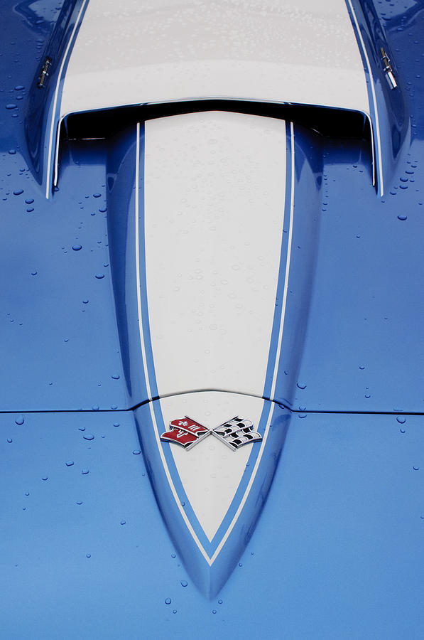 1967 Chevrolet Corvette Hood Emblem Photograph by Jill Reger