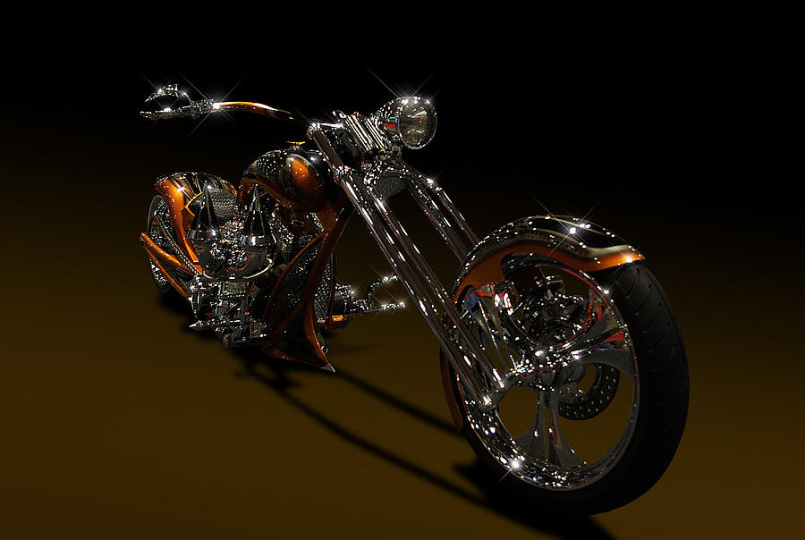 2007 Vangel Custom Motorcycle Photograph by Tim McCullough