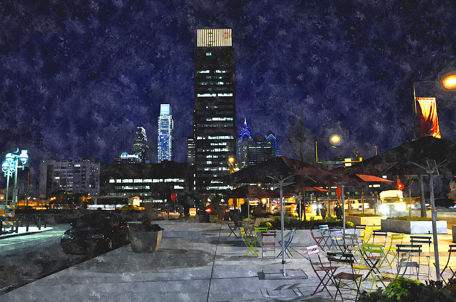 30th Street Station Plaza #1 Digital Art by Andrew Dinh