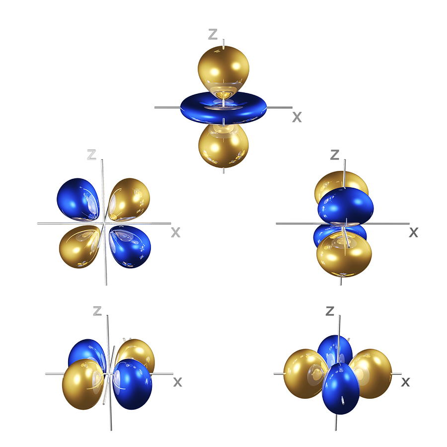 3d Electron Orbitals  Photograph by Dr Mark J Winter