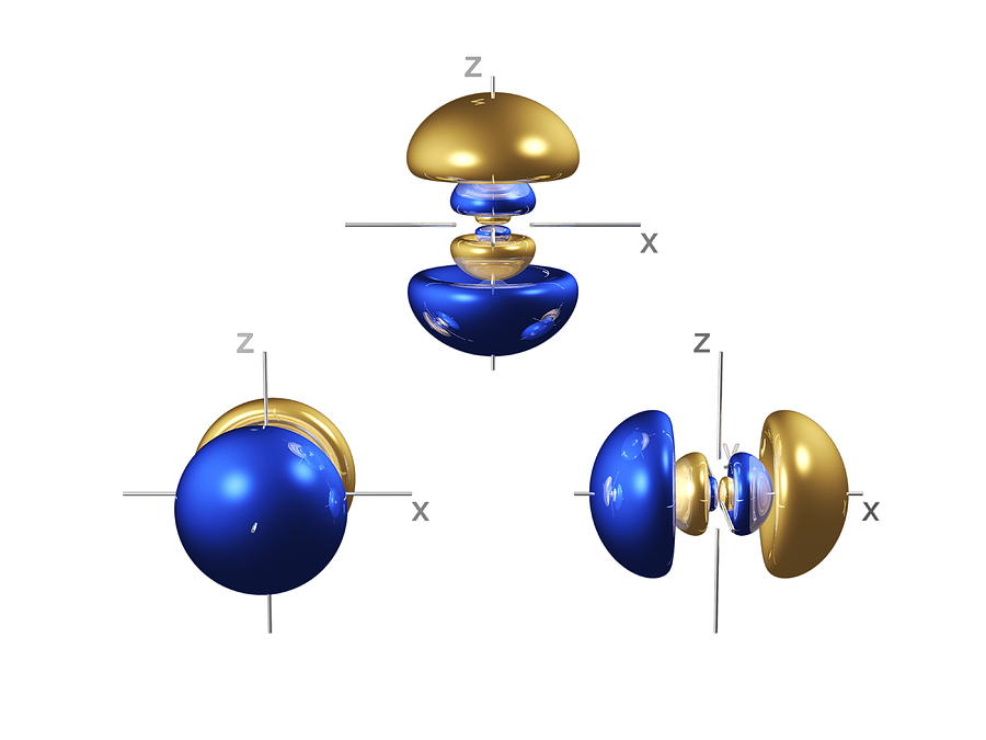 4p Electron Orbitals Photograph by Dr Mark J. Winter