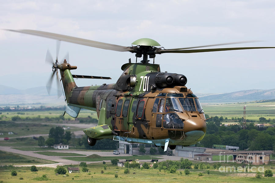 Transportation Photograph - A Bulgarian Air Force Eurocopter As532 #1 by Anton Balakchiev