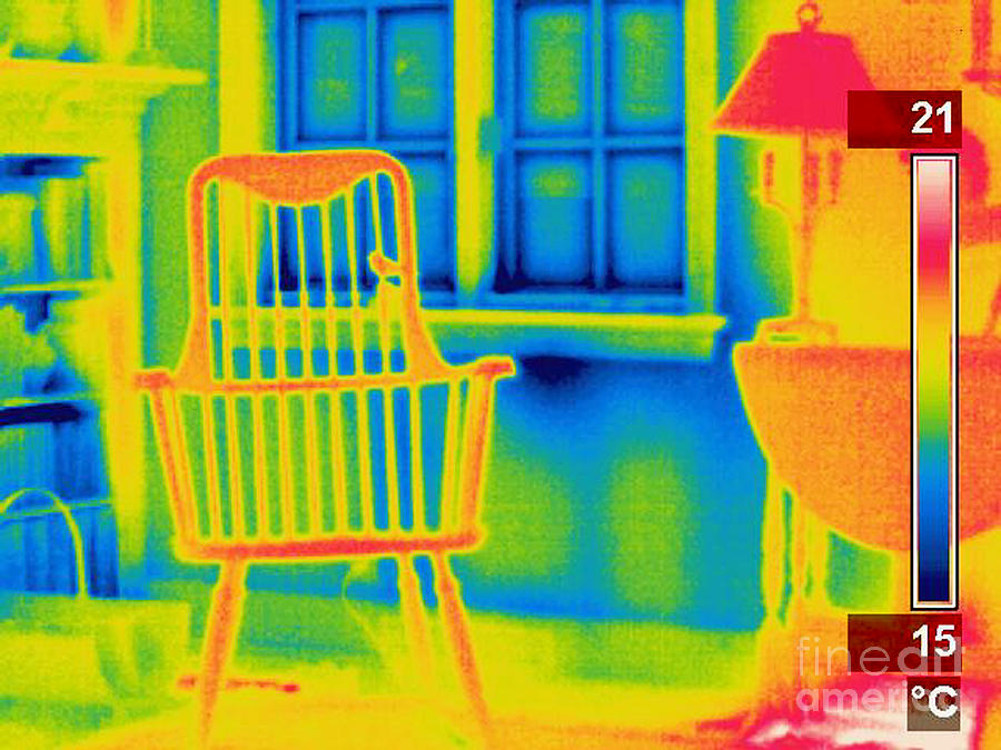 A Thermogram Of A Corner Of A Room #1 Photograph by Ted Kinsman