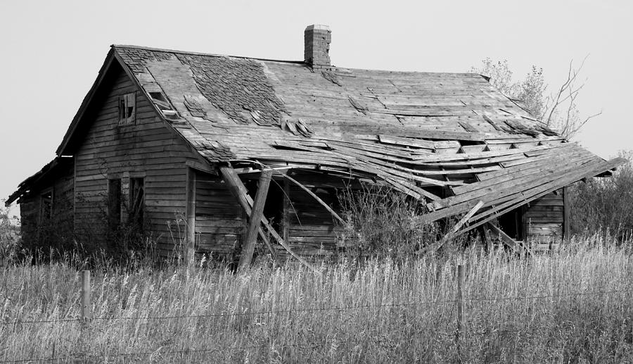 Abandoned House in Monochrome #2 Photograph by Jim Sauchyn