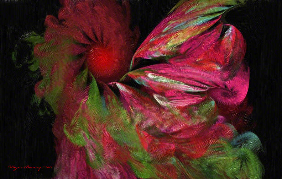 Abstract Floral Arrangement #1 Painting by Wayne Bonney