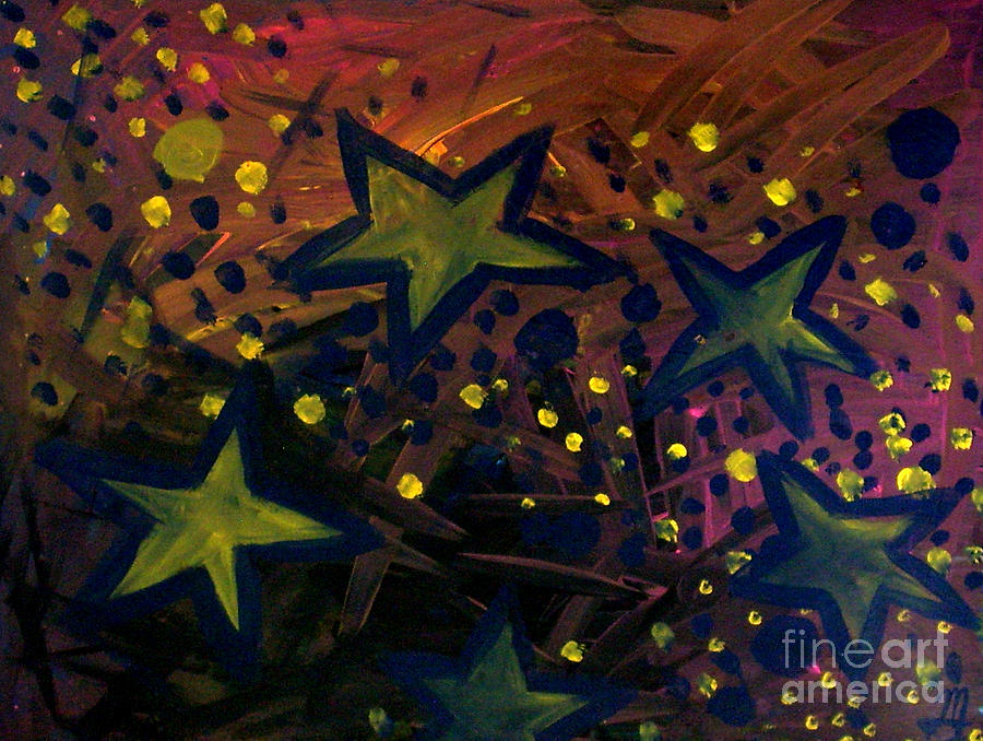Abstract Stars Painting by Monica Furlow