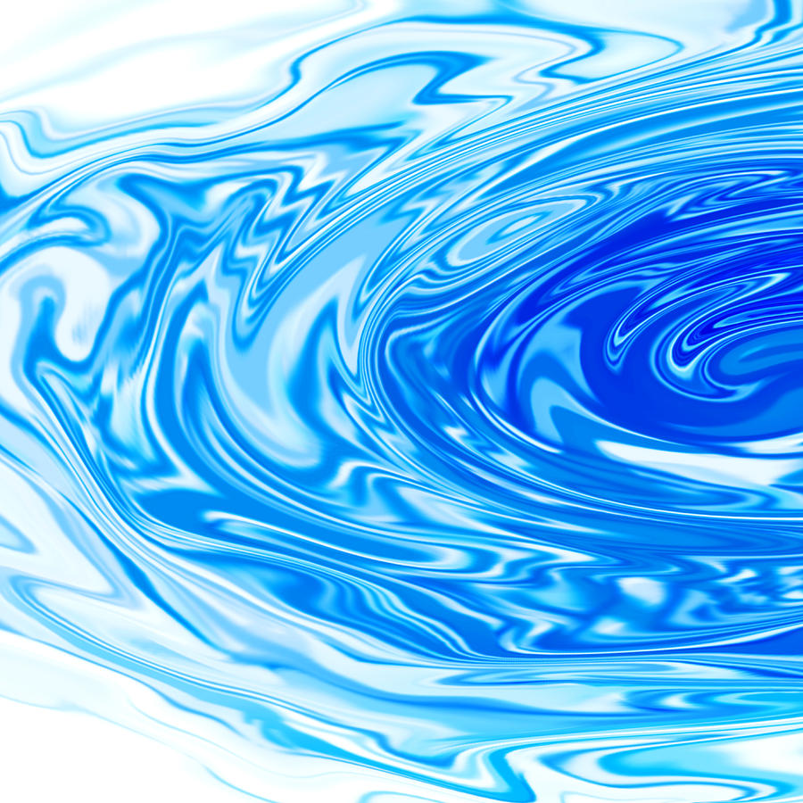 Abstract Water Waves Digital Art by Natee Srisuk