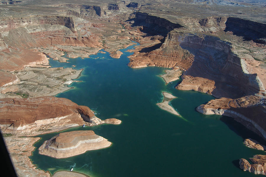 Aerial View Of Lake Powell by Carl Purcell