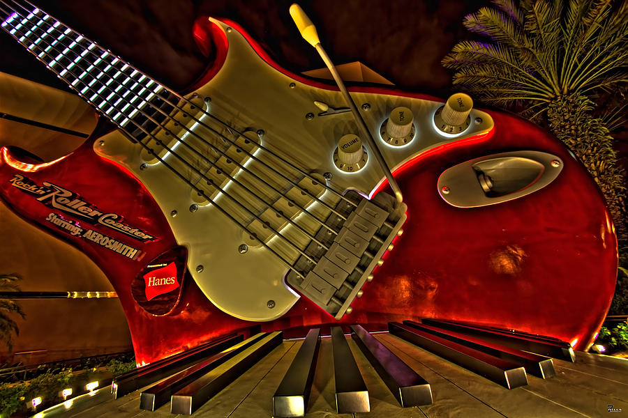 Aerosmith Rock n Roller Coaster HDR #1 Photograph by Jason Blalock