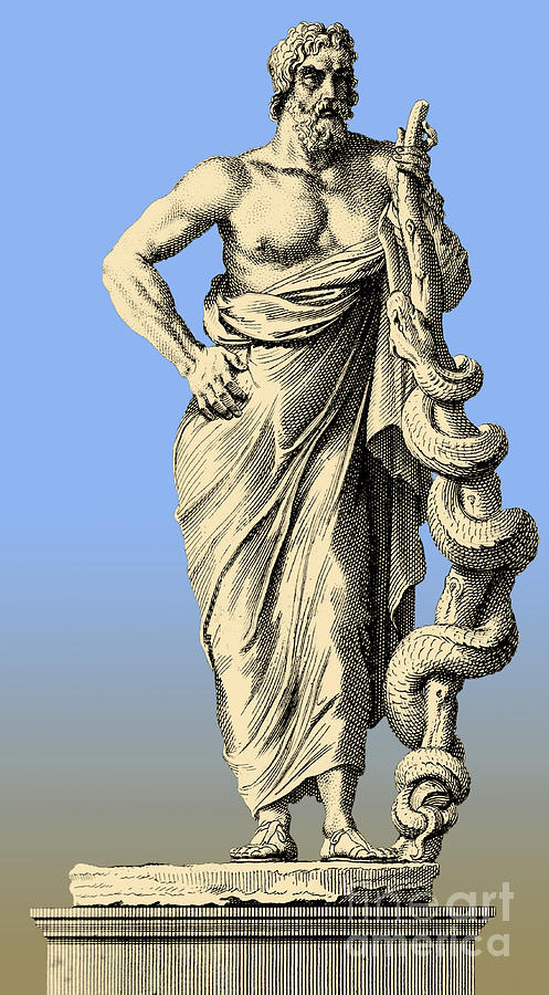 Greek Photograph - Aesculapius, Greek God Of Medicine #1 by Science Source