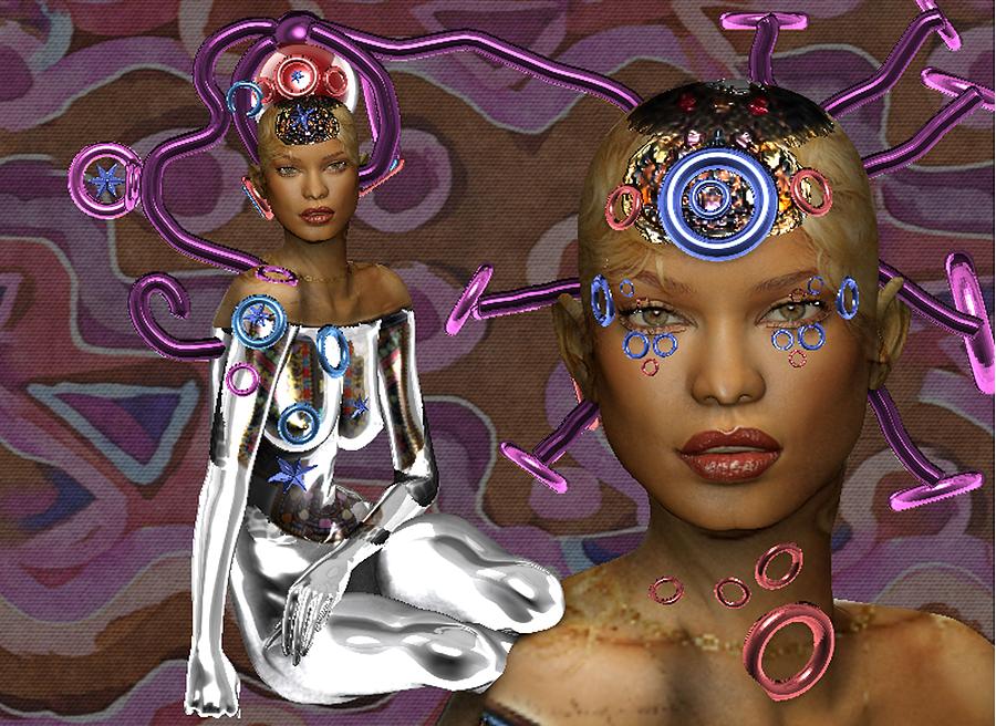 Fantasy Digital Art - African girl #1 by Bogdan Floridana Oana
