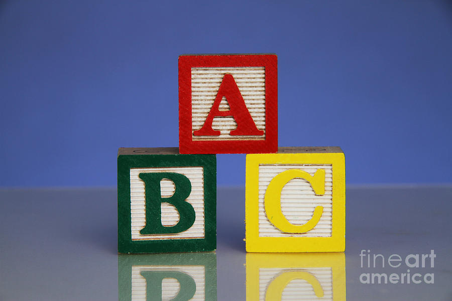 Alphabet Blocks #1 Photograph by Photo Researchers, Inc.