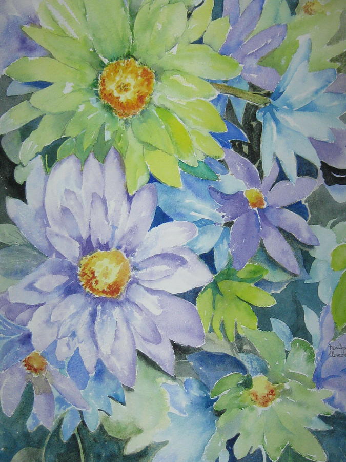 Amys Bouquet #1 Painting by Marilyn  Clement