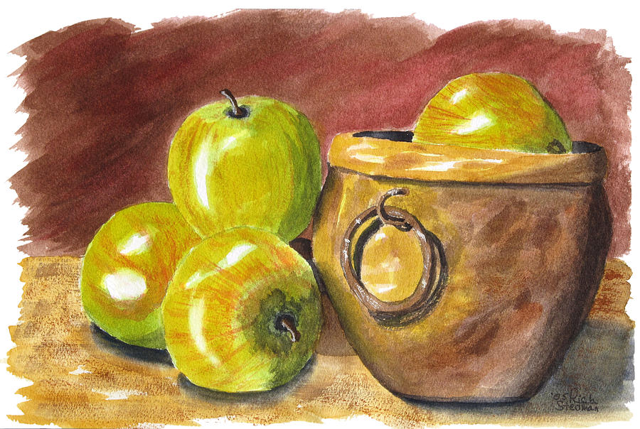 An Apple A Day #1 Painting by Richard Stedman