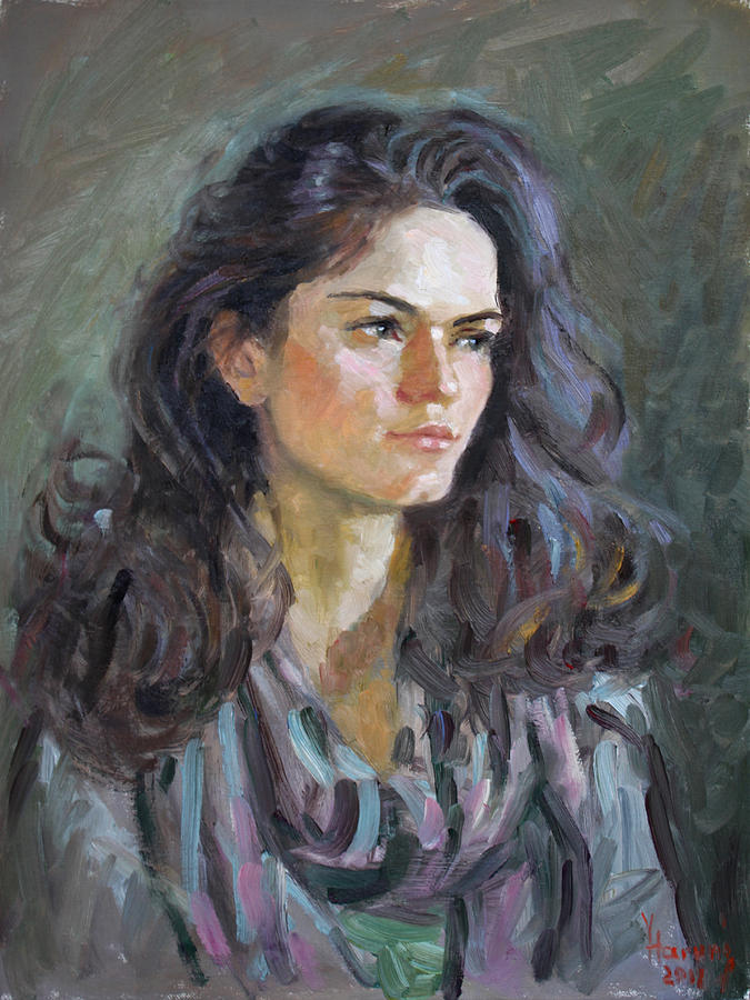 Portrait Painting - Ana #1 by Ylli Haruni
