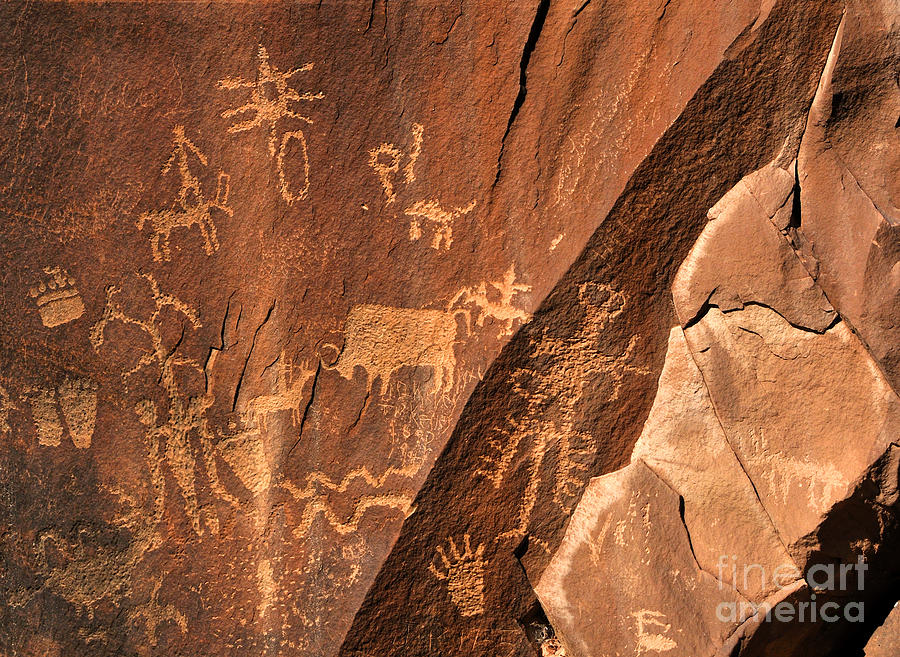 Ancient Indian Petroglyphs #1 Photograph by Gary Whitton