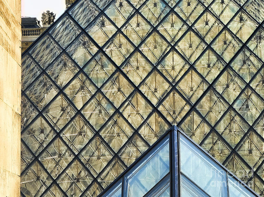 Angles The Louvre #1 Photograph by Chuck Kuhn