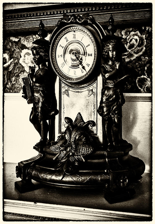 Antique Mantel Clock Photograph