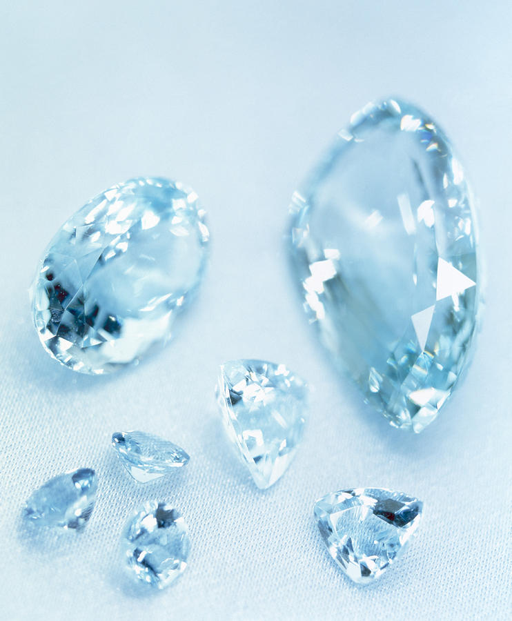 Aquamarine Gems #1 Photograph by Lawrence Lawry