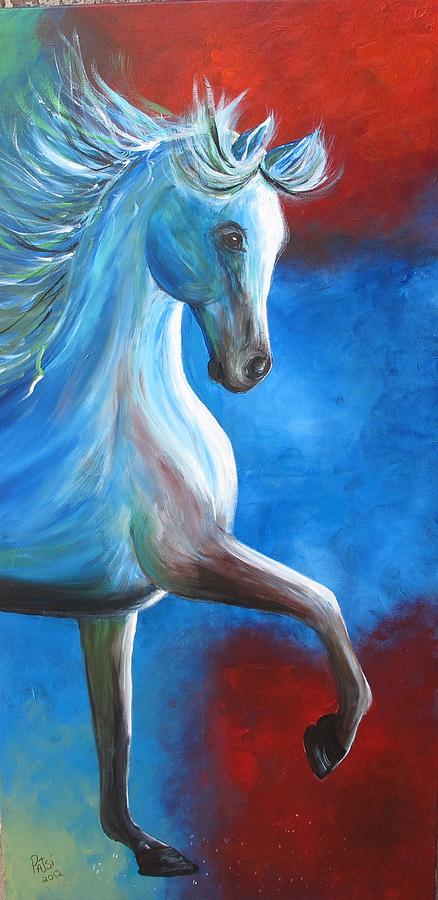 Arabian horse called Miss Kitty Catt #1 Painting by Patsi Stafford