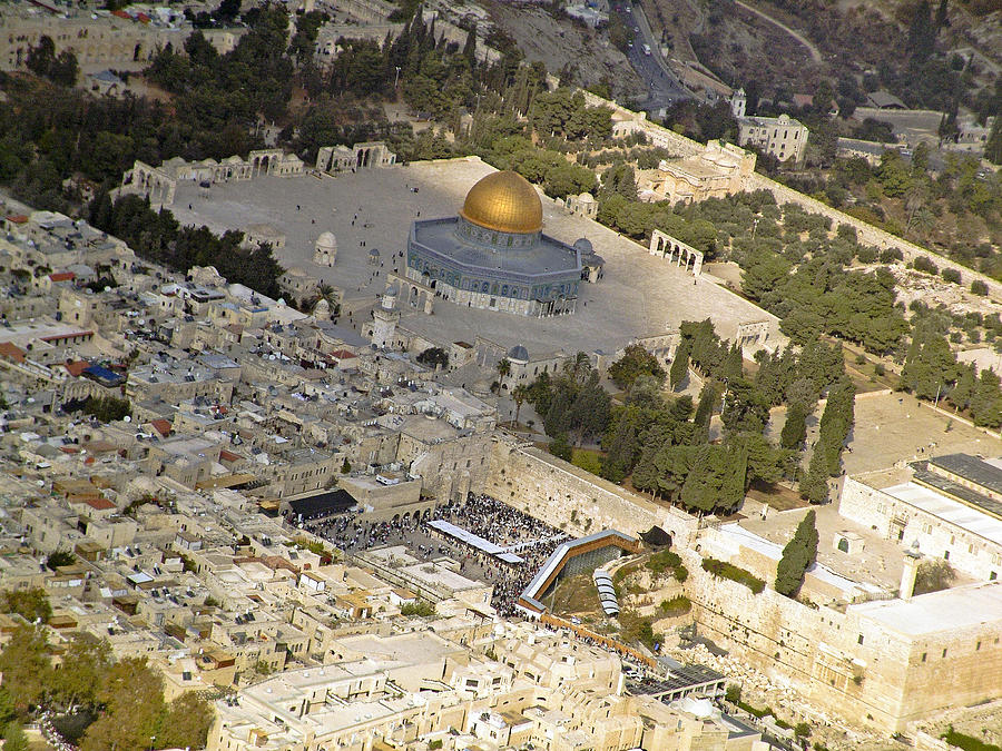 Ariel View Of Temple Mount Photograph By Daniel Blatt Fine Art America