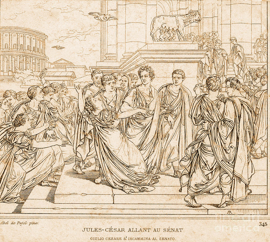 Julius Caesar Photograph - Assassination Of Julius Caesar, 44 Bc #1 by Photo Researchers