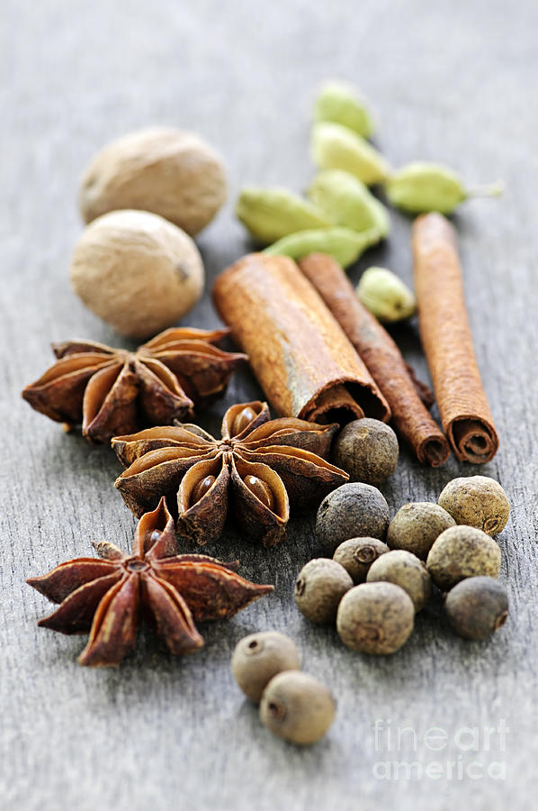 Spices Photograph - Spices 1 - Assorted spices by Elena Elisseeva