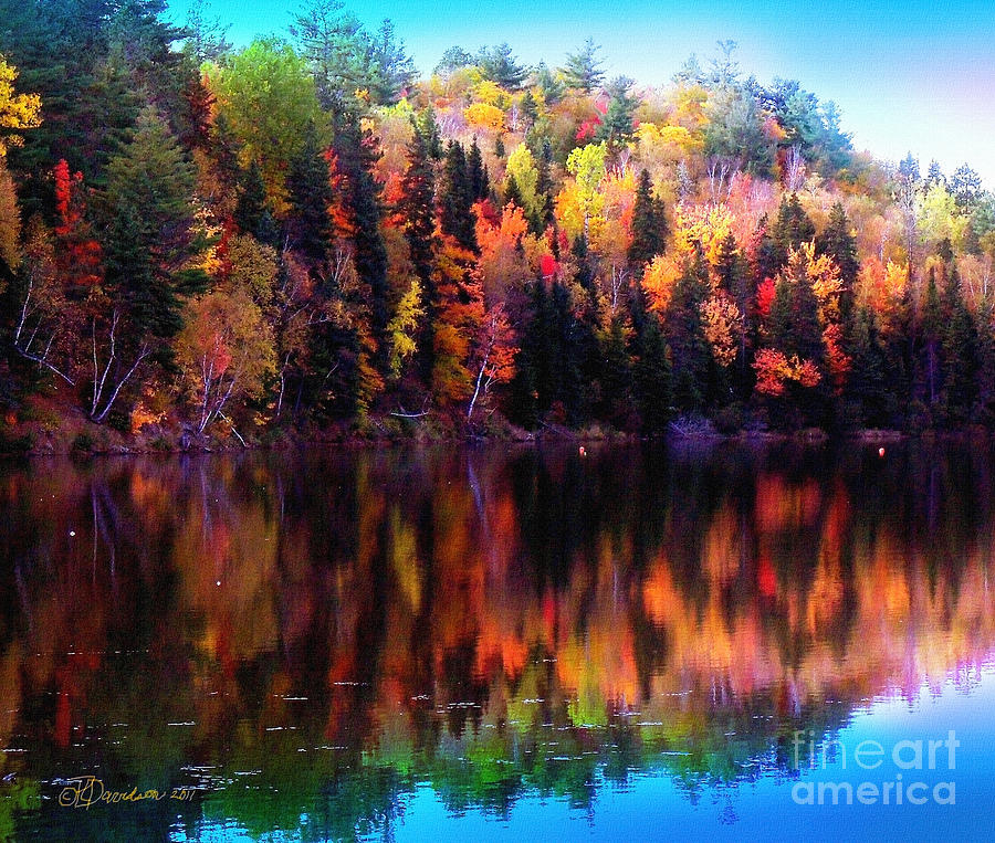 Autumn Lake Reflecions #1 Photograph by Pat Davidson