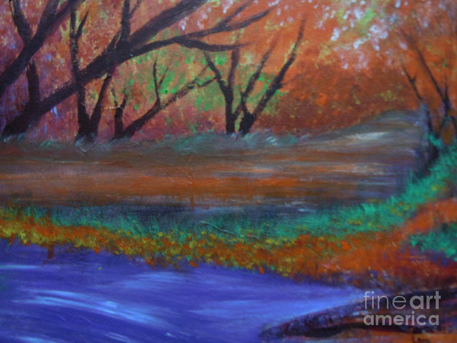 Abstract Painting - Autumn Song #1 by Lam Lam