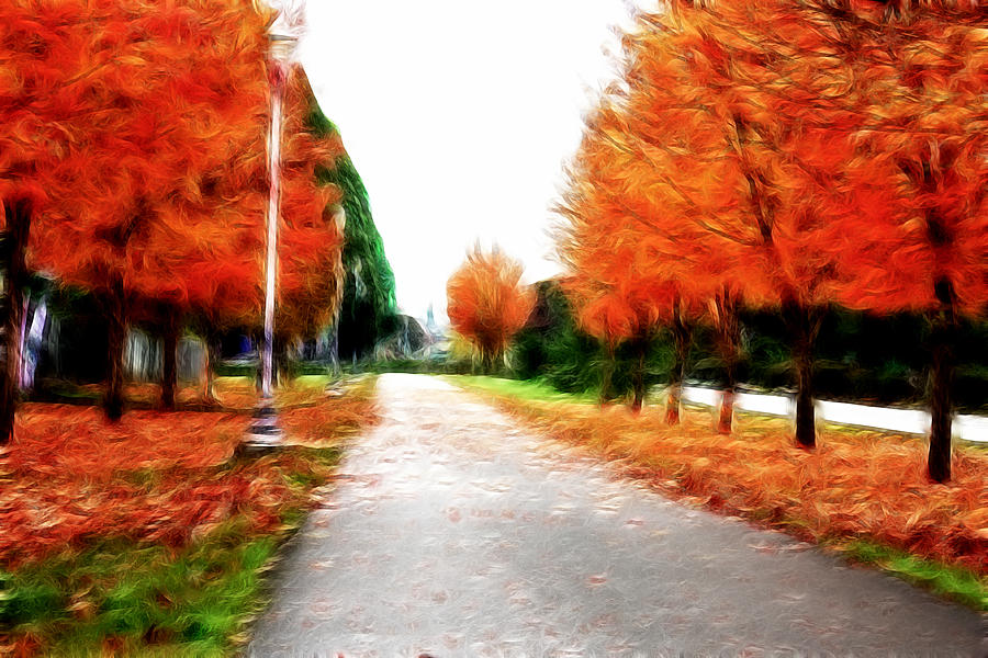 Autumn Walk  #1 Digital Art by Kami McKeon