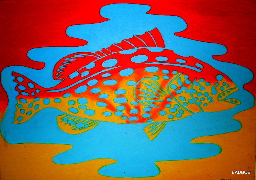 Badgrouper #1 Painting by Robert Francis
