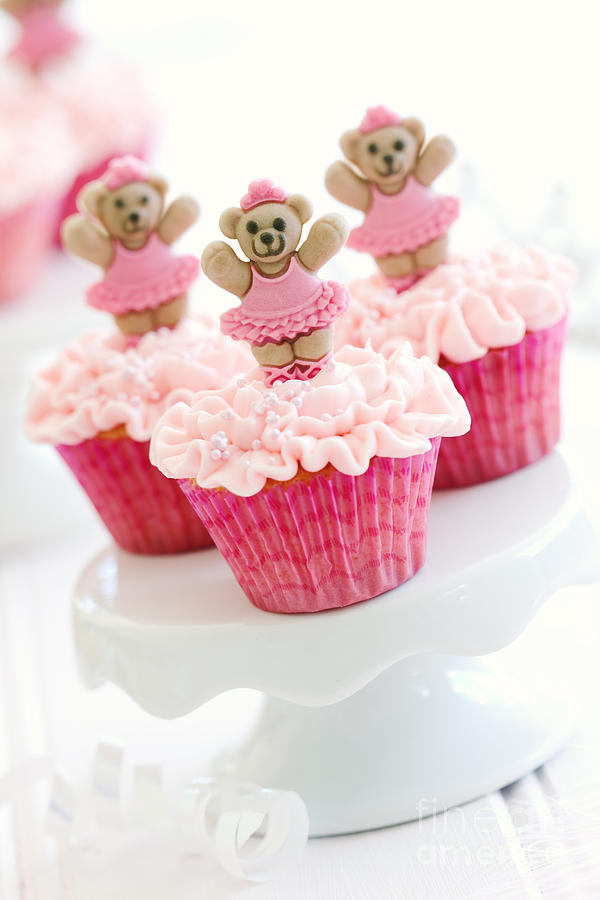 Cake Photograph - Ballerina cupcakes #1 by Ruth Black