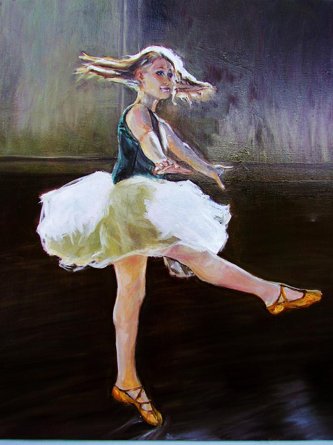 Figurative Painting - Ballerina to be #1 by Anna Kowalewicz