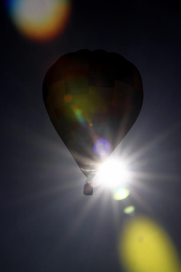Balloon with Lens Flare #1 Photograph by Joe Myeress