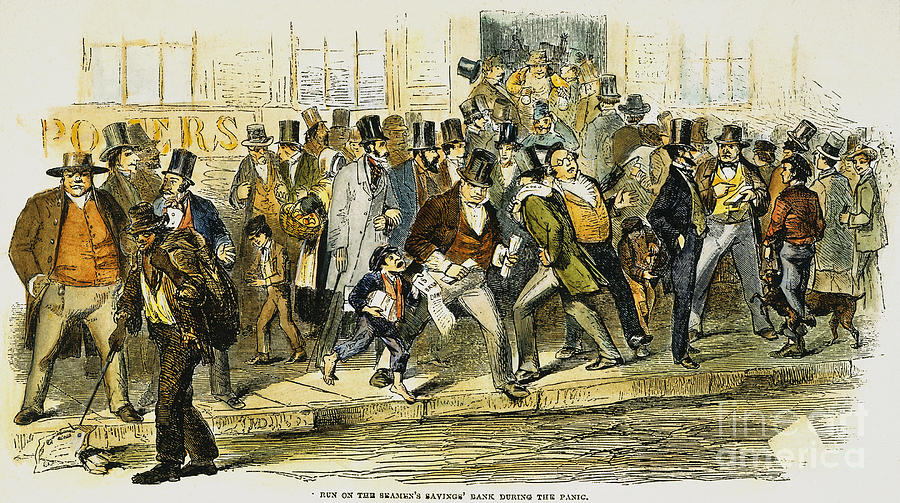 City Photograph - Bank Panic: 1857 #1 by Granger