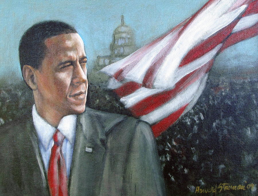 Barack Obama Painting by Howard Stroman