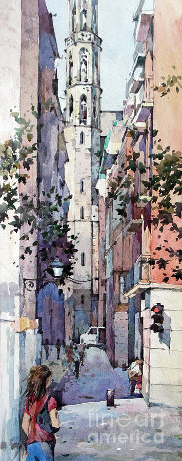 Barcelona #3 Painting by Natalia Eremeyeva Duarte