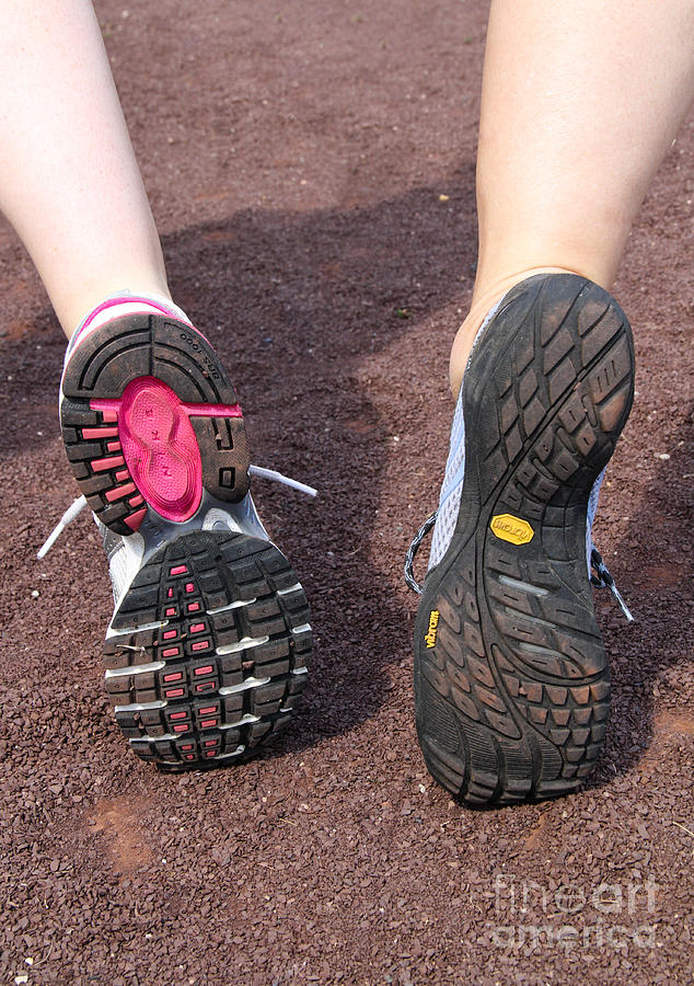 Barefoot Running Shoe And Normal #1 Photograph by Photo Researchers, Inc.