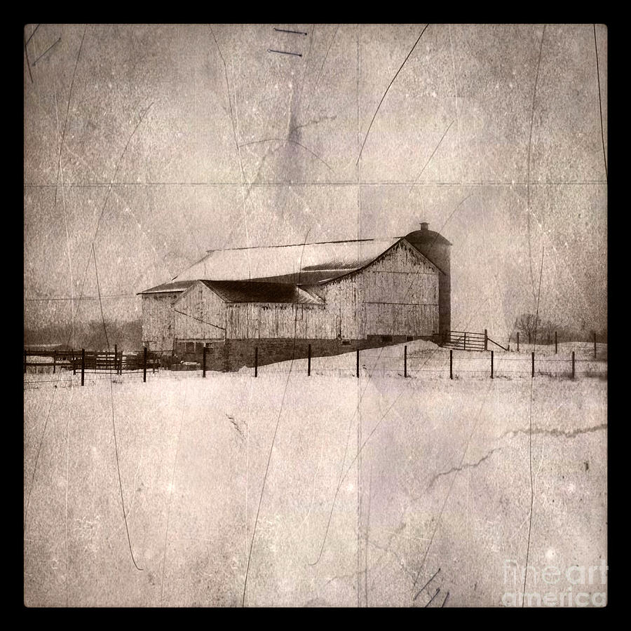 Winter Photograph - Barn in Snow #1 by Jill Battaglia