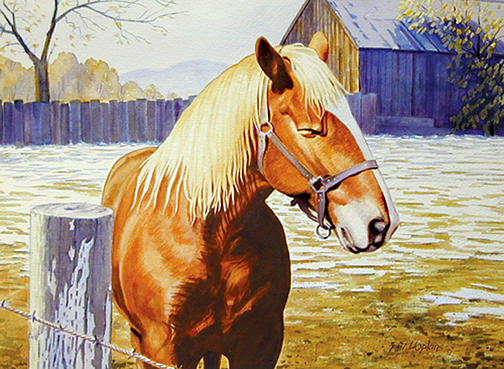 Barn Painting - Barnyard Pony #1 by Phil Hopkins