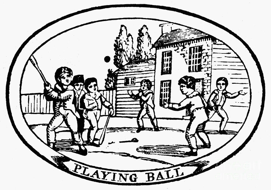 Baseball Game, 1820 #1 Photograph by Granger