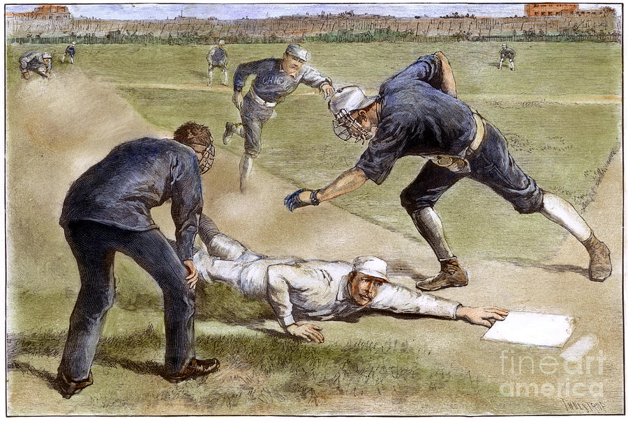 Baseball Game, 1885 #1 Photograph by Granger